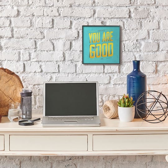 Stupell Industries Be A Good One Inspirational Comic Wall Accent with Black Frame